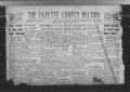 Newspaper: The Fayette County Record (La Grange, Tex.), Vol. 22, No. 19, Ed. 1 T…
