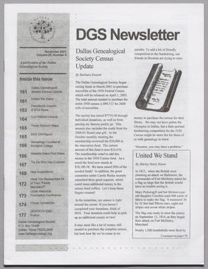 Primary view of DGS Newsletter, Volume 25, Number 9, November 2011