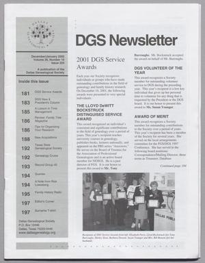 Primary view of DGS Newsletter, Volume 25, Number 10, December 2001-January 2002