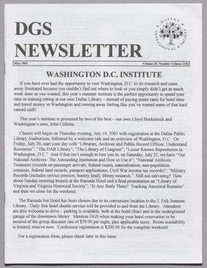 Primary view of DGS Newsletter, Volume 25, Number 4, May 2001