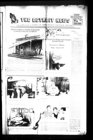 Primary view of object titled 'The Detroit News (Detroit, Tex.), Vol. 1, No. 39, Ed. 1 Thursday, December 31, 1981'.