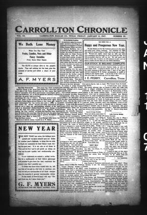 Carrollton Chronicle (Carrollton, Tex.), Vol. 3, No. 25, Ed. 1 Friday, January 11, 1907