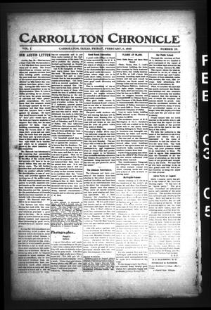 Primary view of object titled 'Carrollton Chronicle (Carrollton, Tex.), Vol. 1, No. 29, Ed. 1 Friday, February 3, 1905'.
