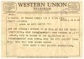 Primary view of [Telegram from the Texas Sheep & Goat Raisers Association, March 6, 1961]