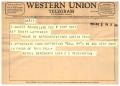 Letter: [Telegram from C. R. Pennington, August 2, 1961]