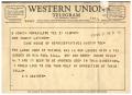 Letter: [Telegram from W. M. Braymer, May 27, 1959]