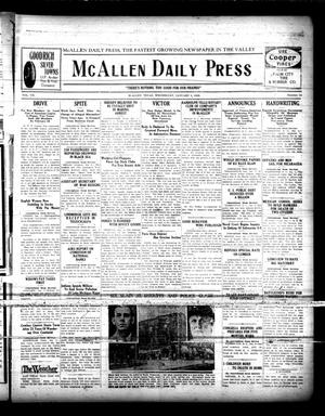 Primary view of object titled 'McAllen Daily Press (McAllen, Tex.), Vol. 7, No. 14, Ed. 1 Wednesday, January 4, 1928'.