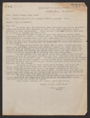 Primary view of object titled '[Letter from Geo S. Anderson to L. R. Hare, December 14, 1918]'.