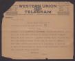 Letter: [Telegram from H. LaF. Applewhite to L. R. Hare, December 27, 1918]