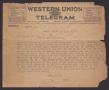 Letter: [Telegram from H. LaF. Applewhite to L. R. Hare, December 11, 1918]