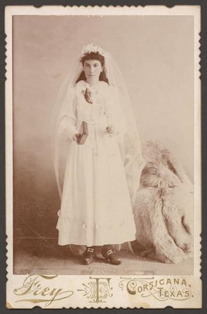 Primary view of object titled '[Photograph of a Young Girl at Her Communion]'.