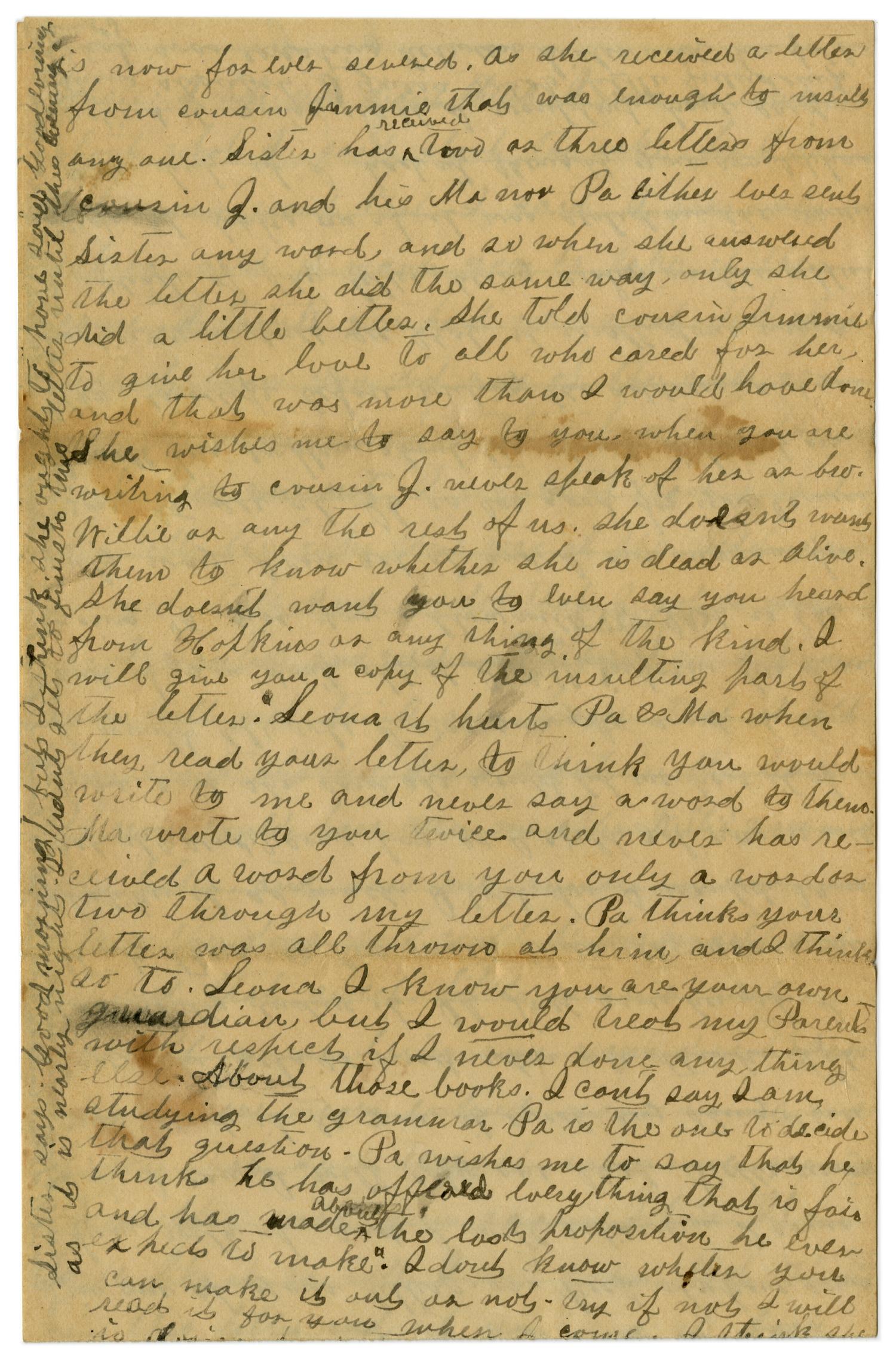 [Letter from Emma Davis to John C. Brewer, March 16, 1879]
                                                
                                                    [Sequence #]: 6 of 6
                                                