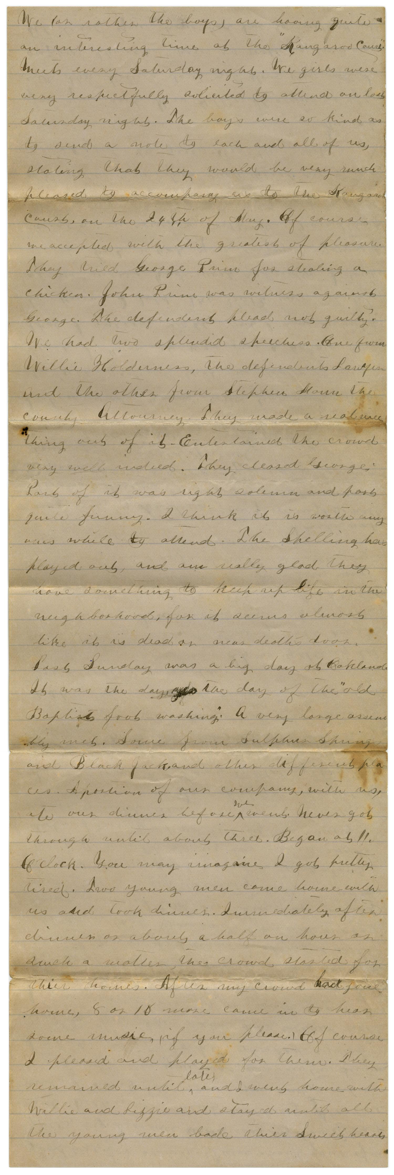 [Letter from Emma Davis to John C. Brewer, May 27, 1879]
                                                
                                                    [Sequence #]: 5 of 6
                                                