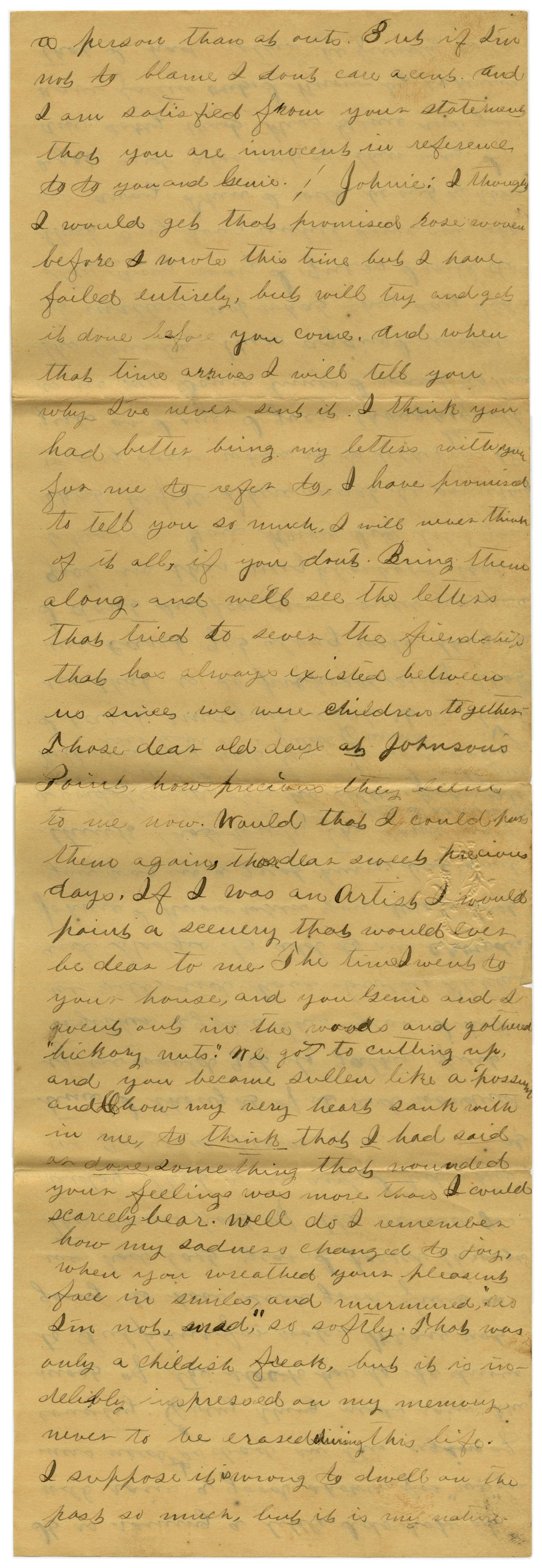 [Letter from Emma Davis to John C. Brewer, July 16, 1879]
                                                
                                                    [Sequence #]: 5 of 6
                                                