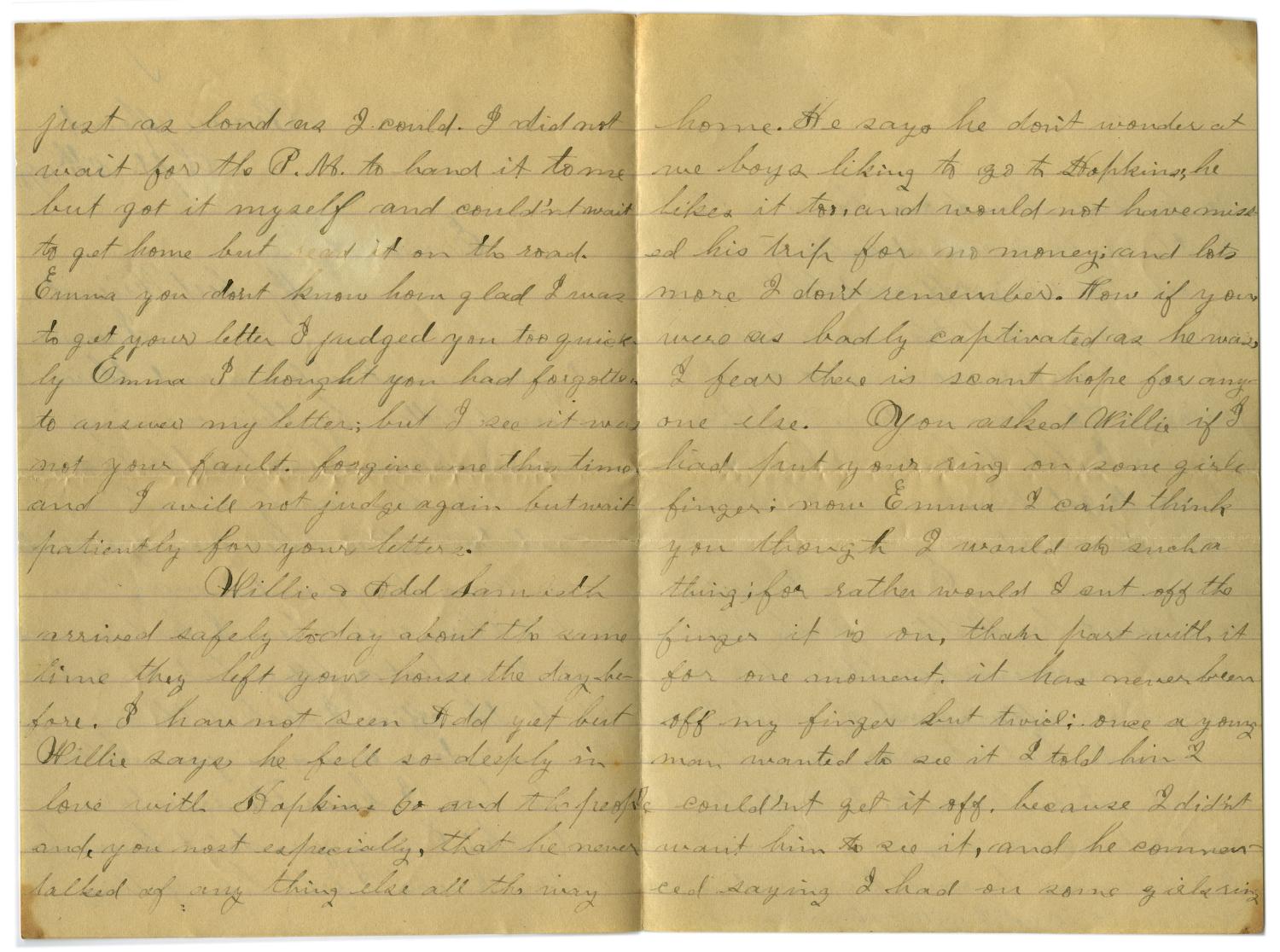 [Letter from John C. Brewer to Emma Davis, September 8, 1878]
                                                
                                                    [Sequence #]: 2 of 5
                                                