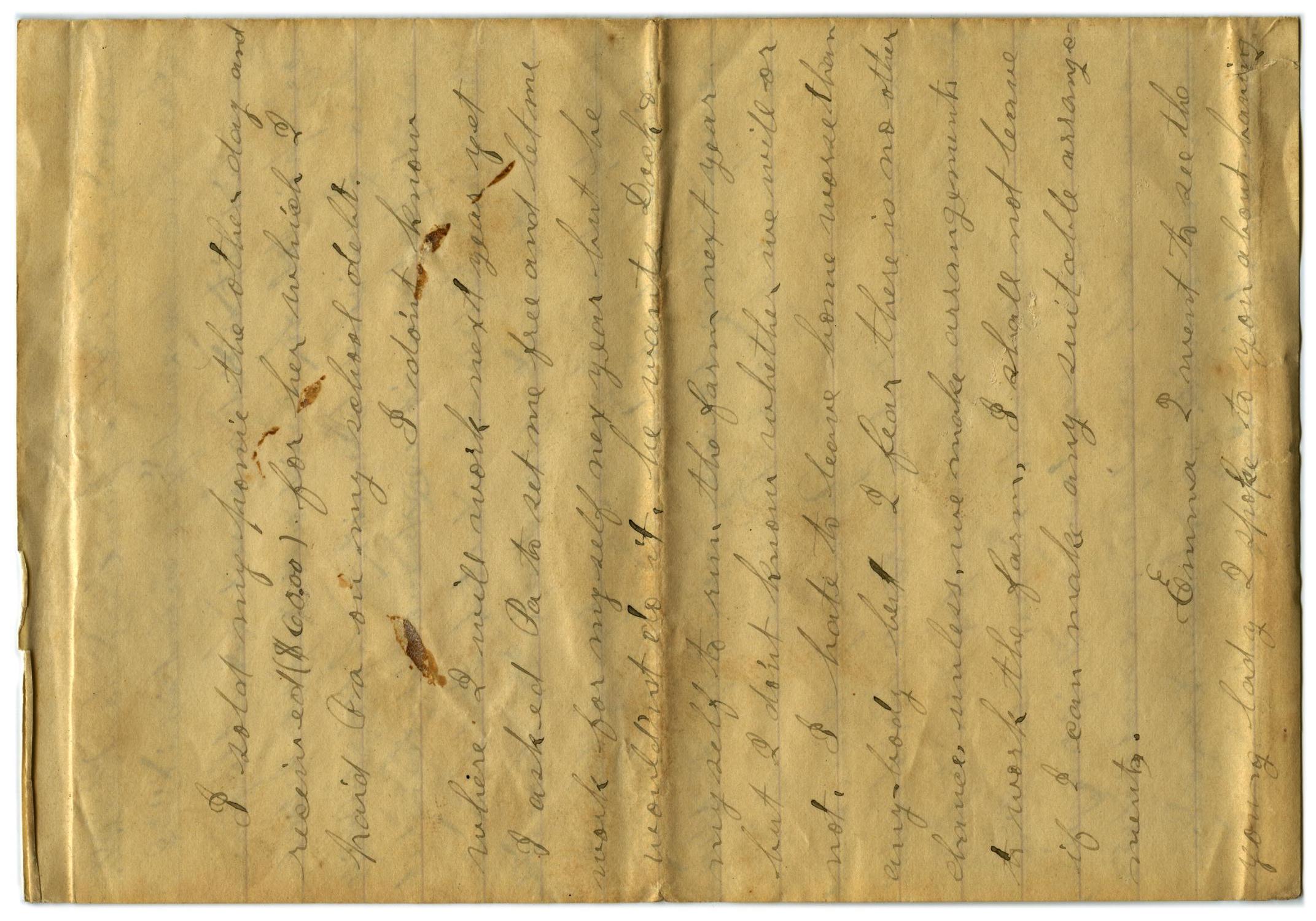 [Letter from John C. Brewer to Emma Davis, September 20, 1878]
                                                
                                                    [Sequence #]: 3 of 5
                                                