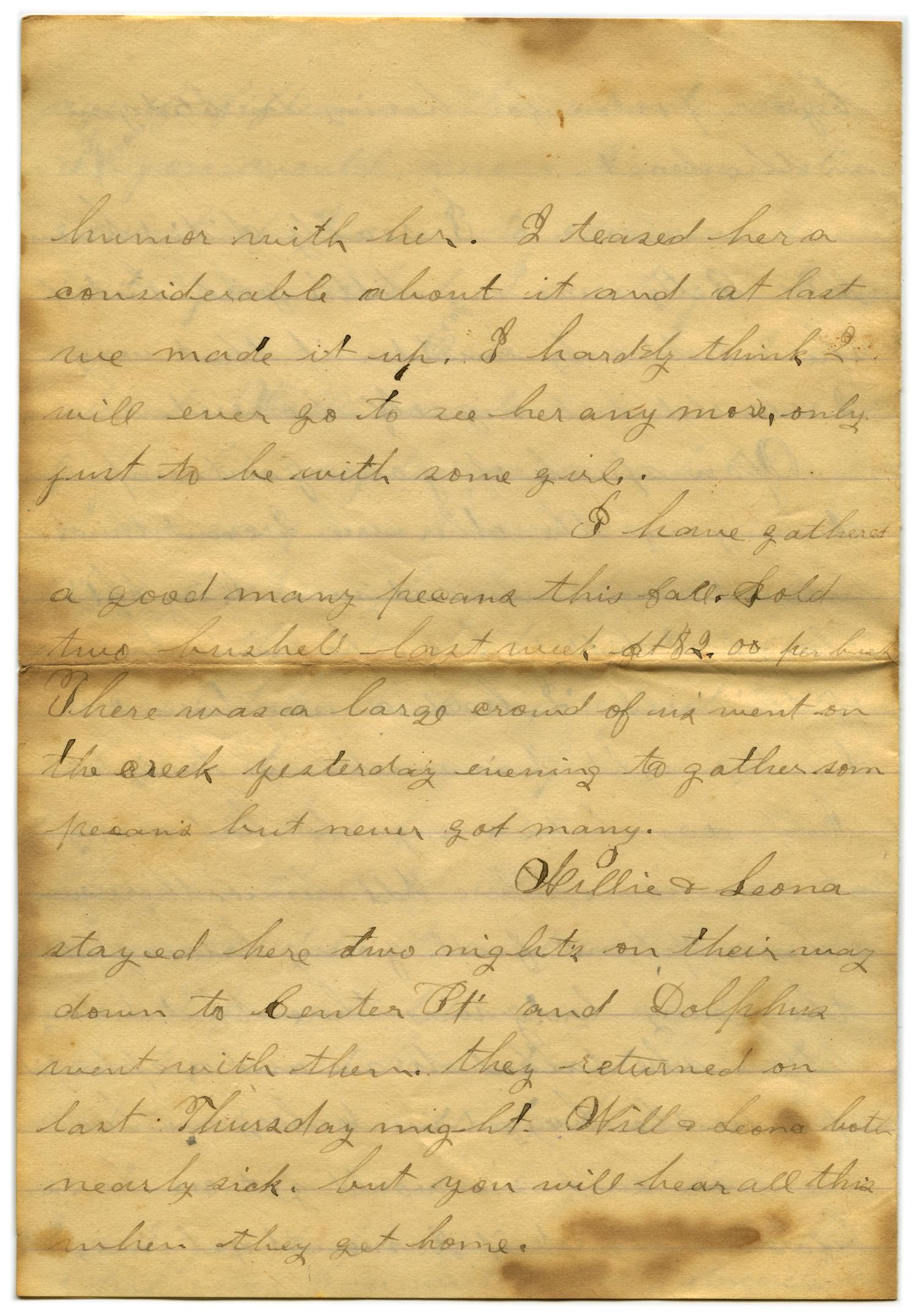 [Letter from John C. Brewer to Emma Davis, October 15, 1878]
                                                
                                                    [Sequence #]: 3 of 6
                                                