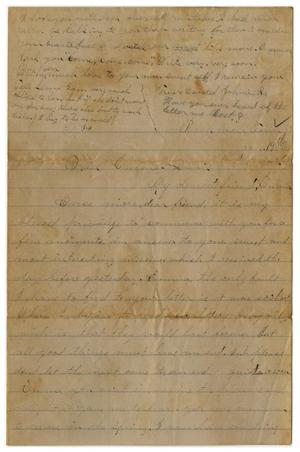 Primary view of object titled '[Letter from John C. Brewer to Emma Davis, January 19, 1879]'.