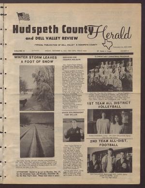 Primary view of object titled 'Hudspeth County Herald and Dell Valley Review (Dell City, Tex.), Vol. 31, No. 17, Ed. 1 Friday, December 18, 1987'.
