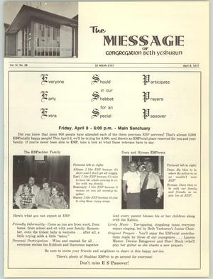 Primary view of object titled 'The Message, Volume 4, Number 28, April 1977'.