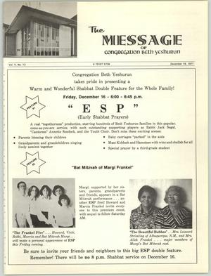 Primary view of object titled 'The Message, Volume 5, Number 13, December 1977'.