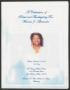 Thumbnail image of item number 1 in: '[Funeral Program for Wanda F. Alexander, December 7, 2012]'.
