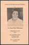 Pamphlet: [Funeral Program for Bessie Mae Millholand, March 25, 1994]