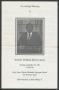 Primary view of [Funeral Program for William Morris Jester, September 30, 1991]