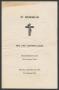 Primary view of [Funeral Program for Mrs. Lucy Johnson James, September 26, 1953]