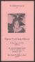 Pamphlet: [Funeral Program for Virginia Vencil Clardy Whitmore, August 20, 1993]
