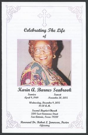 Primary view of object titled '[Funeral Program for Karin A. Barnes Seabrook, December 9, 2015]'.