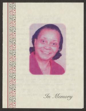 Primary view of object titled '[Funeral Program for Cornelia Thomas, October 31, 2014]'.