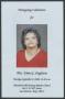 Pamphlet: [Funeral Program for Mrs. Edna G. Singleton, September 9, 2008]