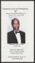 Pamphlet: [Funeral Program for Deacon James Edward Johnson, Sr., June 23, 2004]