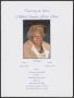 Pamphlet: [Funeral Program for Mildred Annette Green King, March 15, 2017]