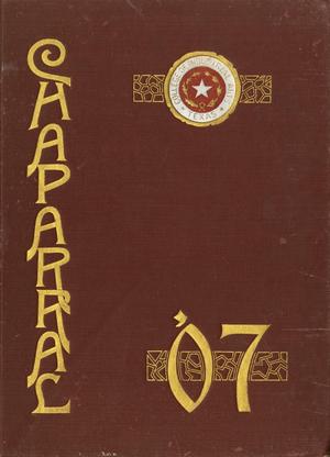 Primary view of object titled 'The Chaparral, Yearbook of the College of Industrial Arts, 1907'.