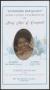 Primary view of [Funeral Program for Mary "Mae" O. Campbell, July 18, 2017]