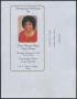 Pamphlet: [Funeral Program for Sister Bennie Myra Gray Carter, February 10, 200…