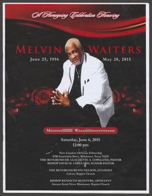 Primary view of object titled '[Funeral Program for Melvin Walters, June 6, 2015]'.
