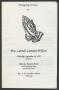 Primary view of [Funeral Program for Larnell Leonard Wilson, September 16, 1933]