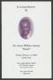 Pamphlet: [Funeral Program for Mr. James William Jackson "Butch", February 11, …