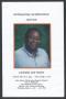 Primary view of [Funeral Program for Samuel Lee Wood, July 11, 2018]
