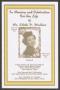 Primary view of [Funeral Program for Ms. Edith V. Walker, March 16, 2012]