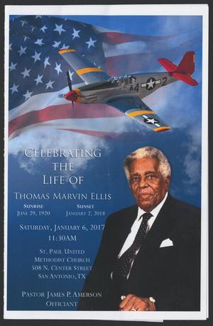 Primary view of object titled '[Funeral Program for Thomas Marvin Ellis, January 6, 2017]'.