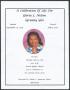 Pamphlet: [Funeral Program for Gloria L. Nelson (Granny Glo), July 14, 2015]