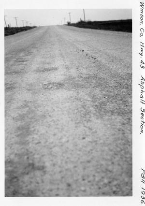 Primary view of object titled '[Photograph of an Asphalt Section #3]'.