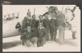 Photograph: [Seven Wasps with Biplane in Snow]