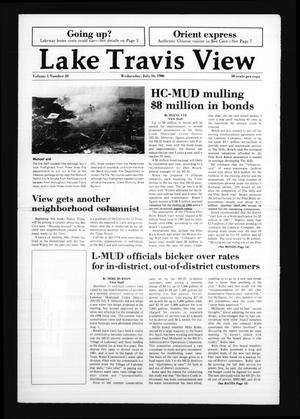 Primary view of object titled 'Lake Travis View (Austin, Tex.), Vol. 1, No. 20, Ed. 1 Wednesday, July 16, 1986'.