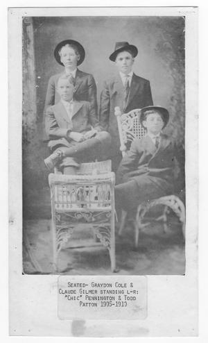 Primary view of object titled '[Four Boys]'.