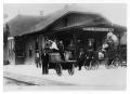 Primary view of [Crowd Outside Floresville Depot]